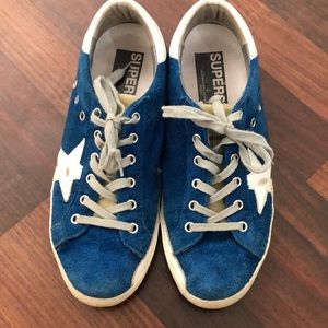 Golden Goose blue suede sneakers